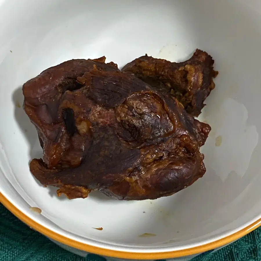 Super simple rice cooker version with beef tendon sauce step 0