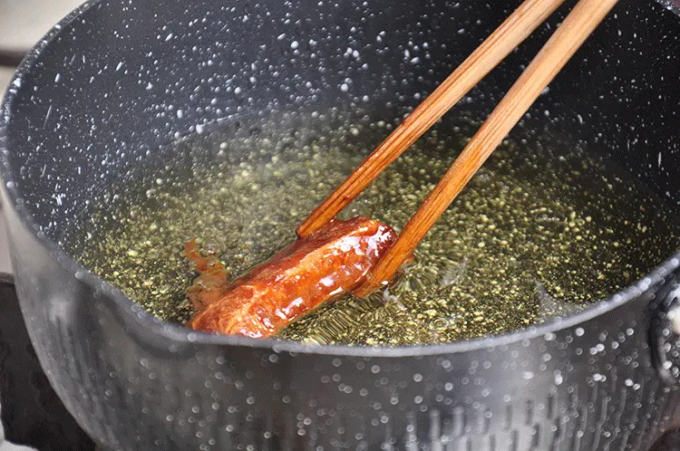 Mint fried pork ribs step 0