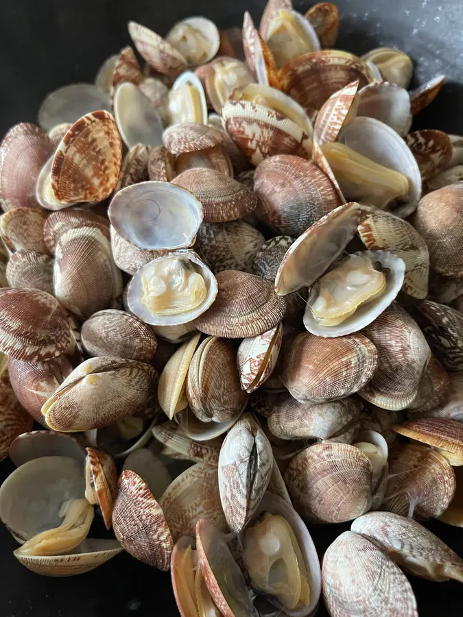 Spicy fried clams that don't get old enough (flower clams, flower nails) step 0