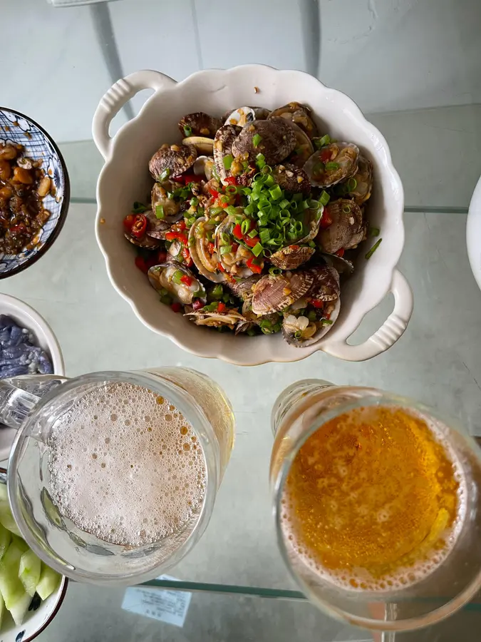 Spicy fried clams that don't get old enough (flower clams, flower nails) step 0