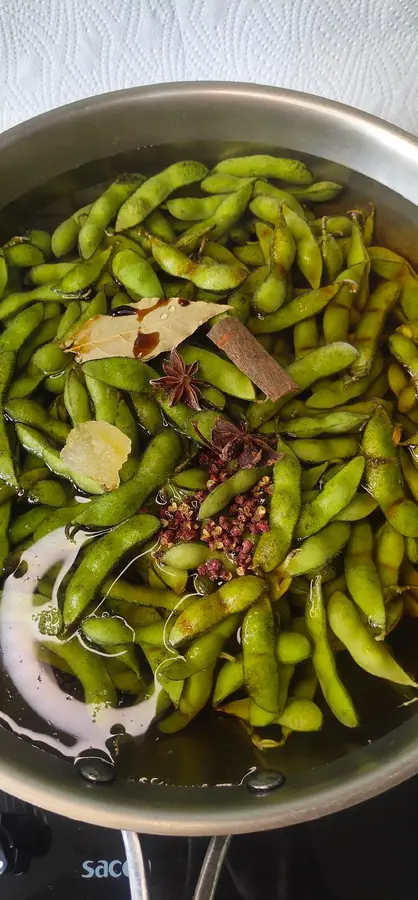 Spiced edamame step 0