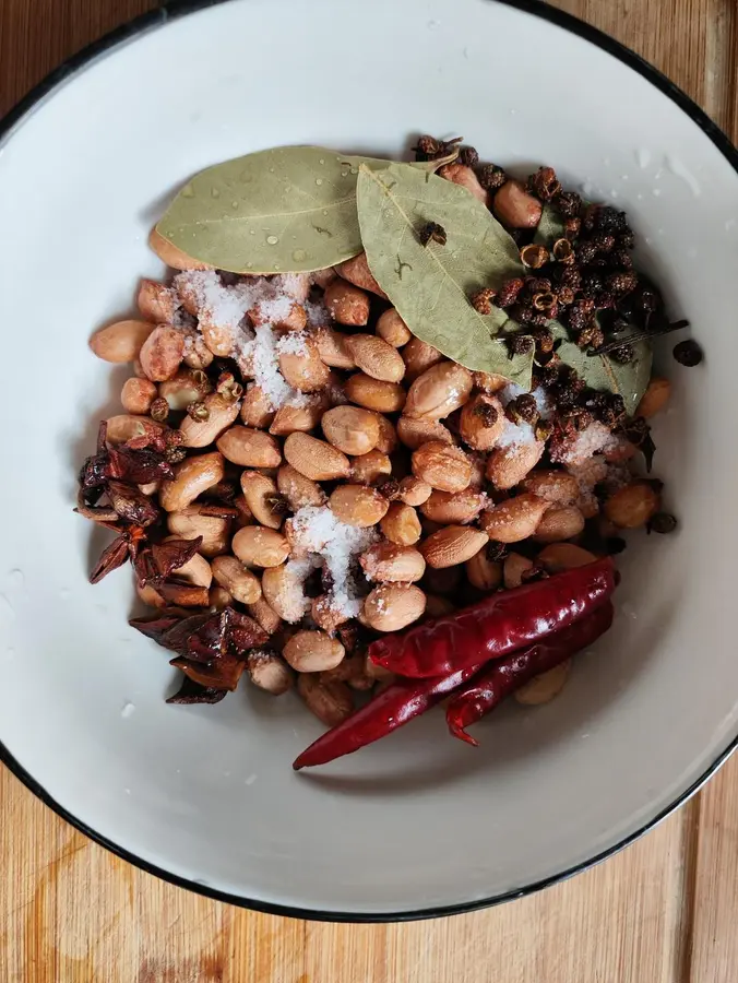 Air fryer version: Spiced peanuts step 0