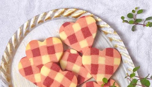 Heart-shaped lattice cookies for Valentine's Day confessions