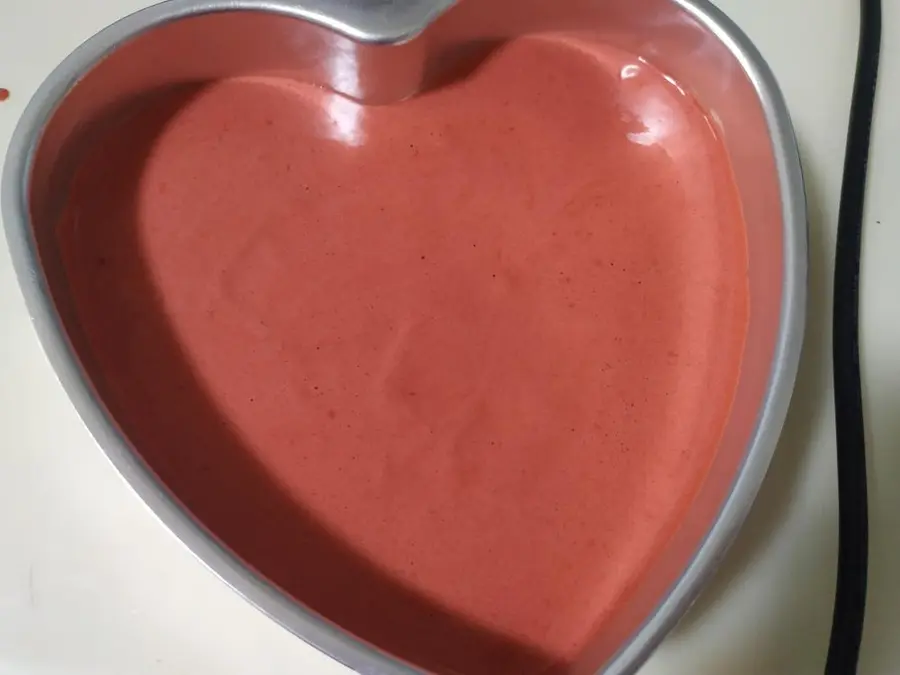 Valentine's Day cake (8-inch heart-shaped or 6-inch round red velvet cake) step 0