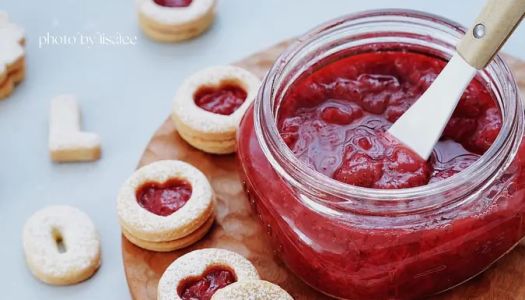 New Year's dessert|Valentine's Day gift|Love strawberry jam  sandwich biscuits