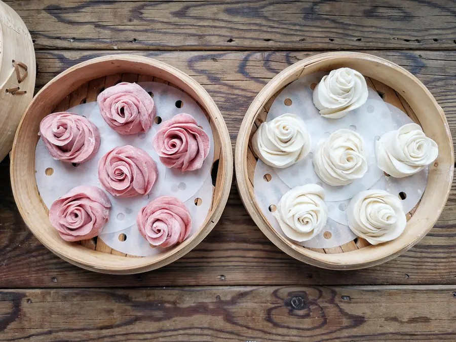 Steamed dumplings with roses - the best gift for Valentine's Day is to give them a romantic meal made by your own hands step 0