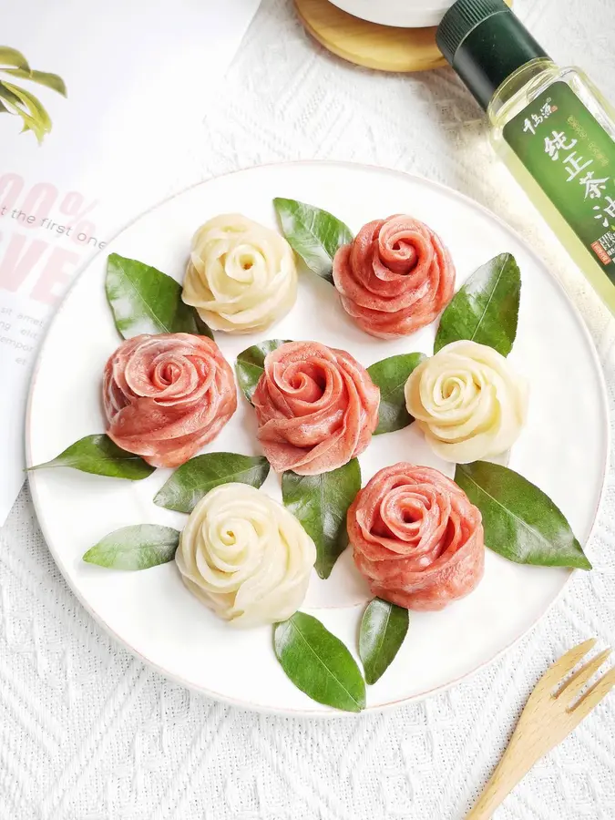 Steamed dumplings with roses - the best gift for Valentine's Day is to give them a romantic meal made by your own hands step 0