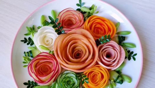 Fruit platter|Valentine's Day roses