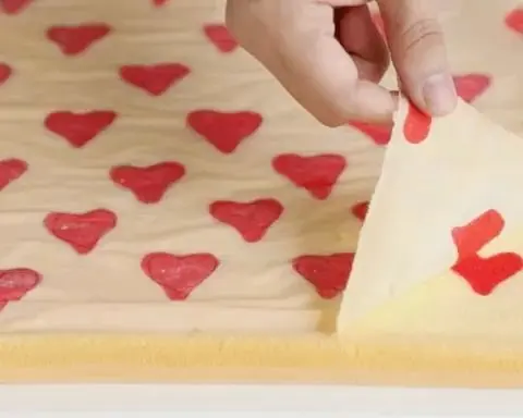 Valentine's Day Cake: Bear Cake Roll step 0