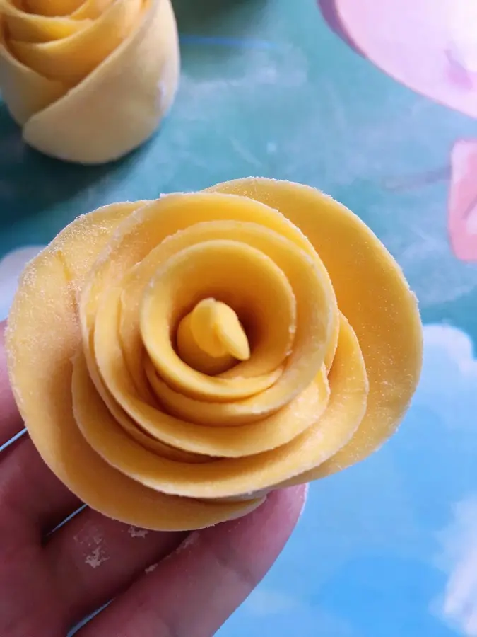 Tanabata gift rose steamed bun step 0