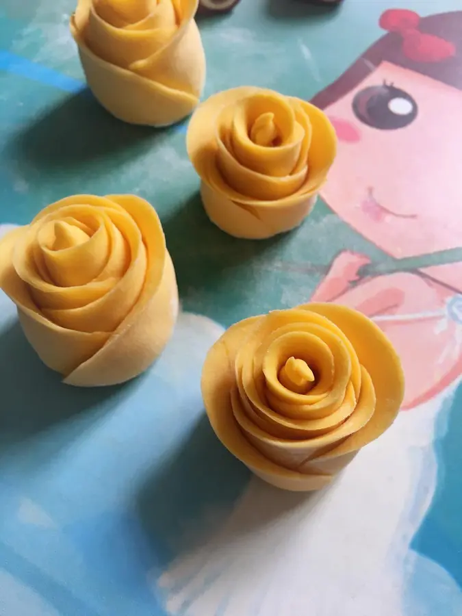 Tanabata gift rose steamed bun step 0