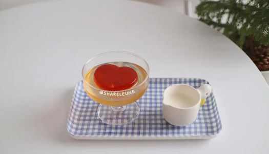 Valentine's Day limited dessert  love tea jelly