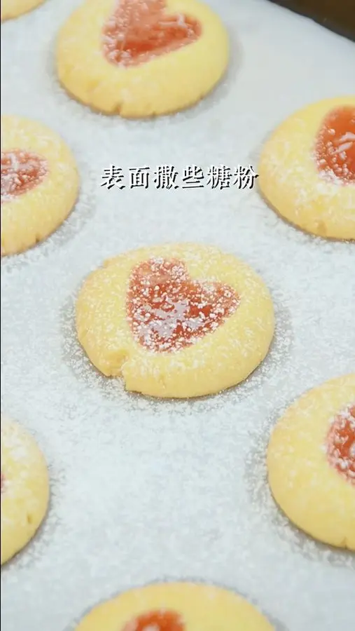 Valentine's Day â™¥ï¸ strawberry jam love cookies  are sweet and sour, crispy and super simple step 0