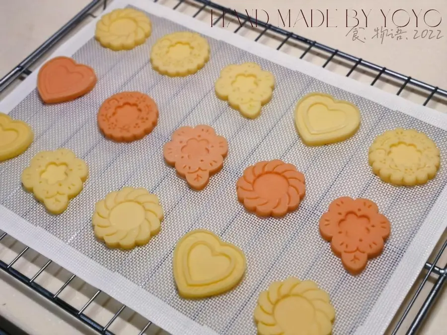 Tanabata Valentine's Day hand-made â¤ï¸ two-color cookie cookies step 0