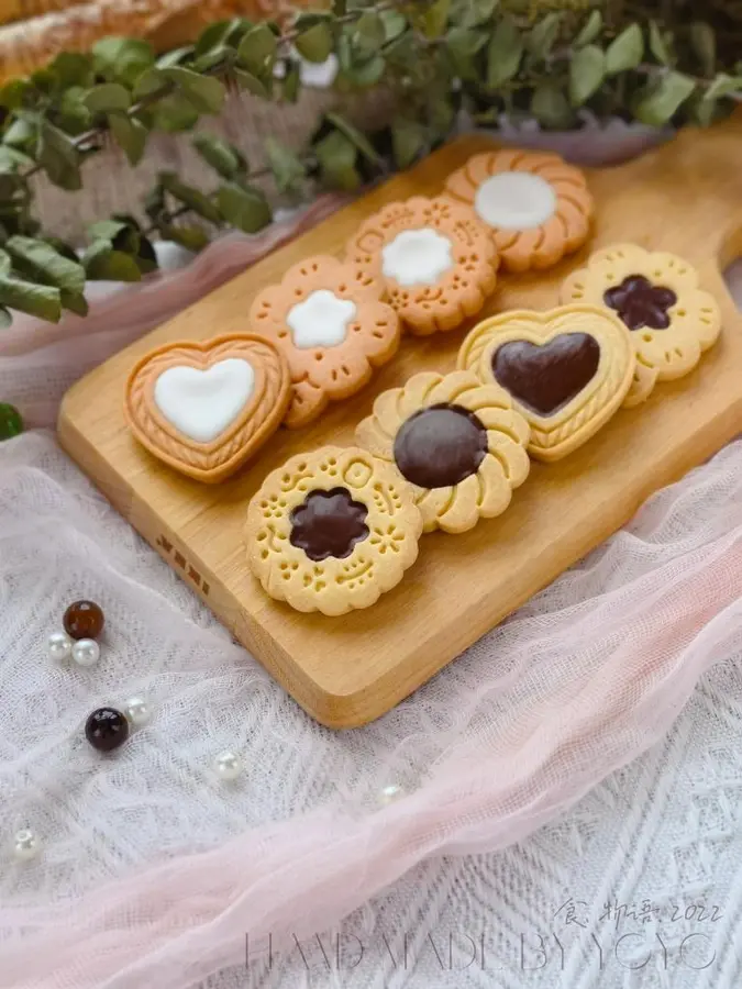 Tanabata Valentine's Day hand-made ❤️ two-color cookie cookies