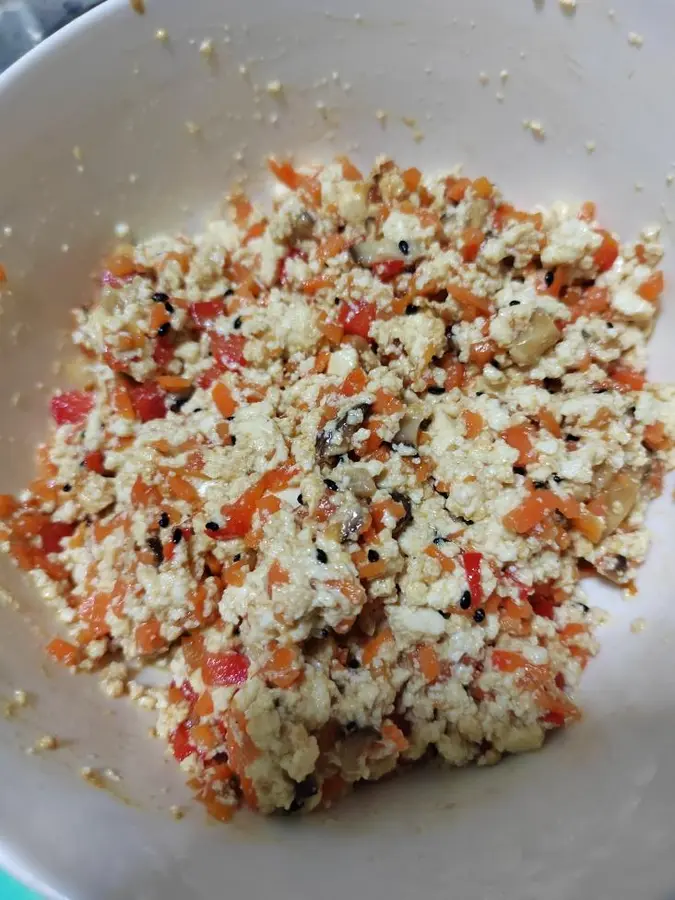  Vegetarian version of tofu shiitake mushroom cabbage roll step 0