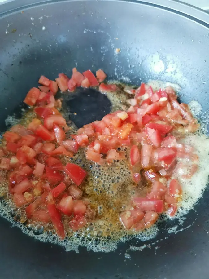 Tofu with tomato sauce step 0