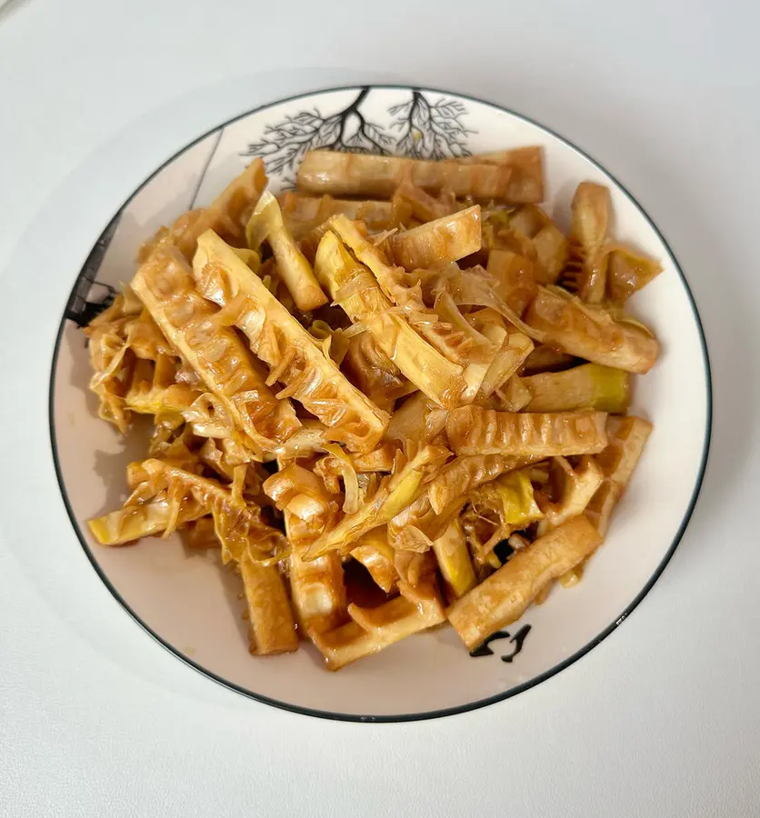 (Vegan) braised spring bamboo shoots in oil