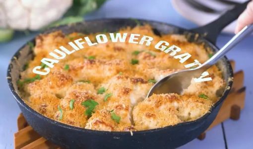 Gratin Cauliflower - a healthy side dish for low-carb water Cauliflower Gratin