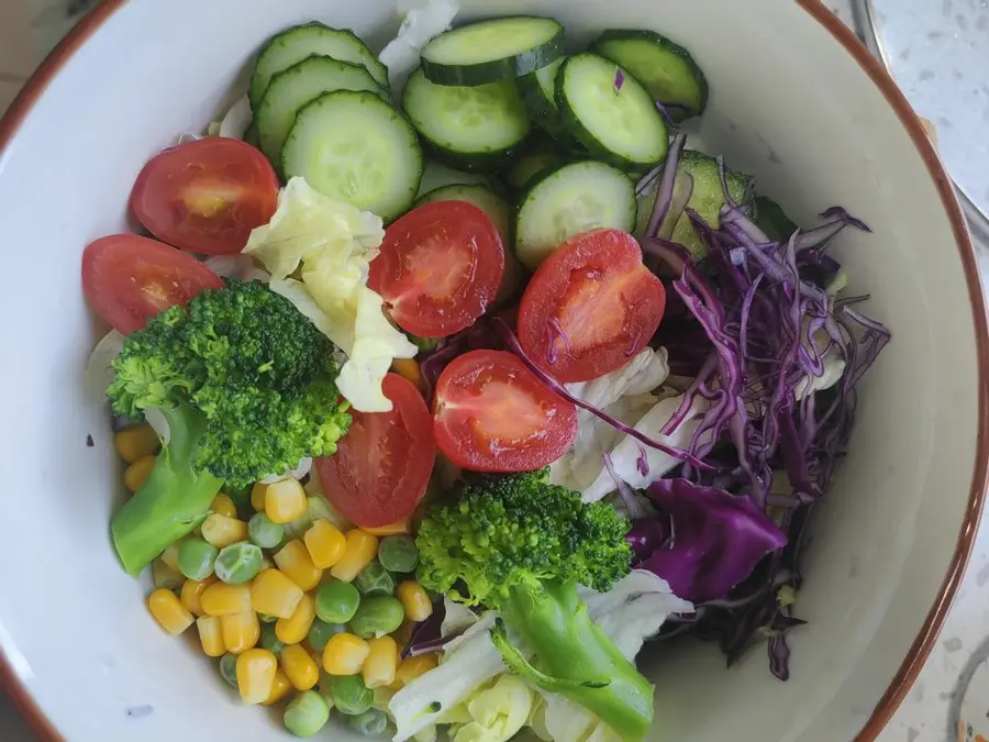 Vegetable salad step 0