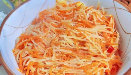 Vegan - Crisp carrots, shredded potatoes