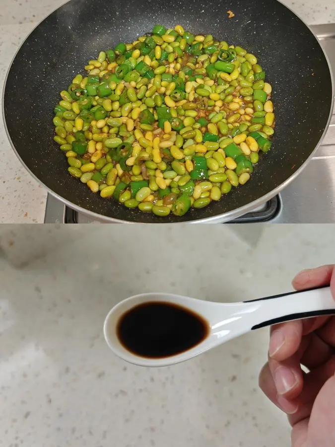 Pepper edamame grains step 0