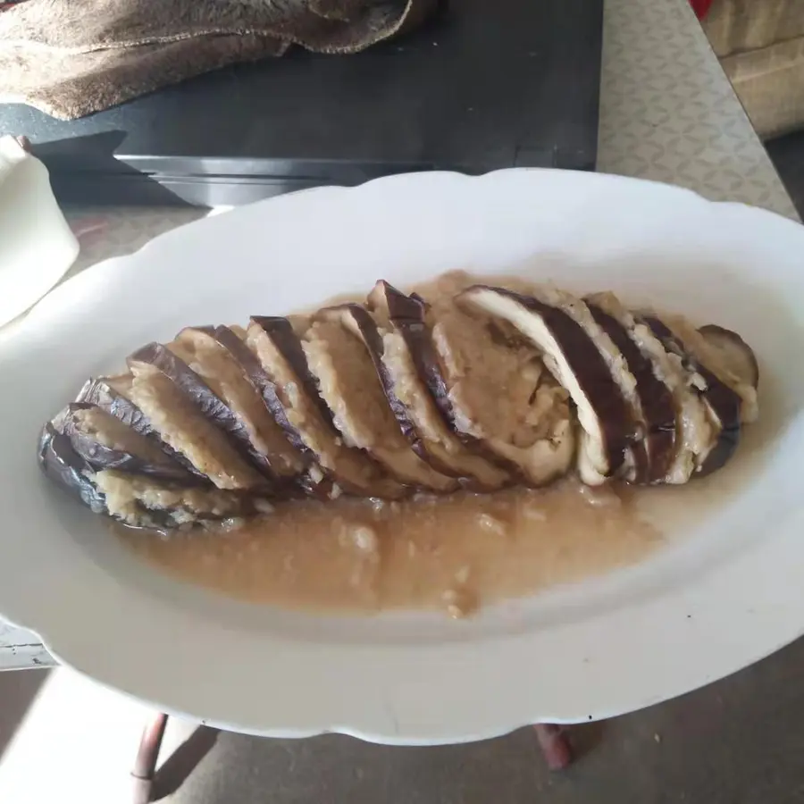 Stuffed eggplant dragon with cabbage (toothless old people can also eat) [oil-free vegetarian] step 0