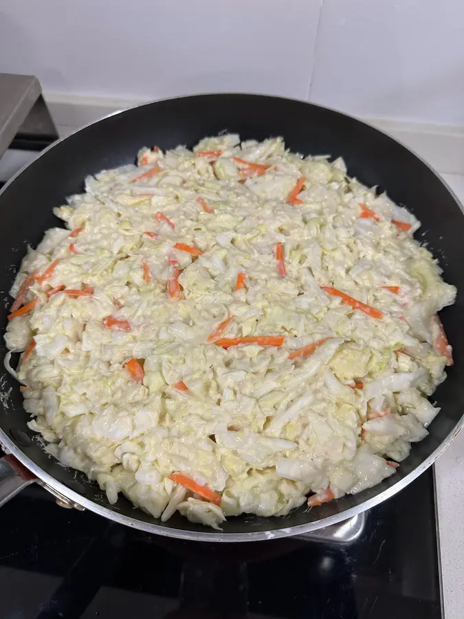 Yam vegetable okonomiyaki step 0