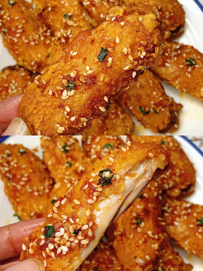 ãŠ™ï¸ Crispy on the outside and tender â—ï¸ on the inside, spicy crispy chicken wings that lick your fingers step 0