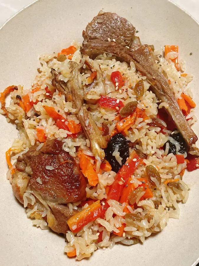 Xinjiang lamb chops pilaf