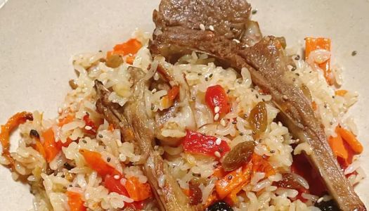 Xinjiang lamb chops pilaf