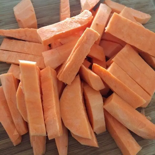 Roasted sweet potato fries with grated coconut (healthy snack) step 0