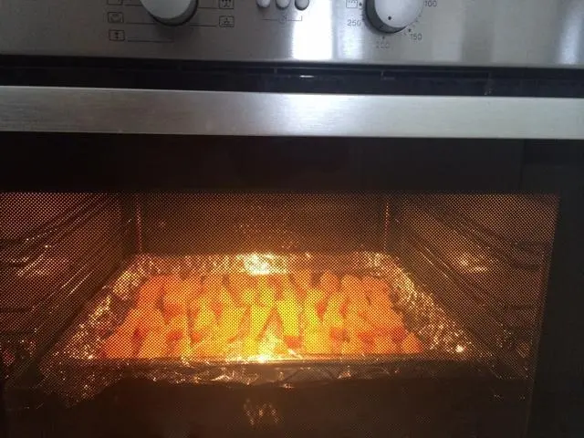 Roasted sweet potato fries with grated coconut (healthy snack) step 0