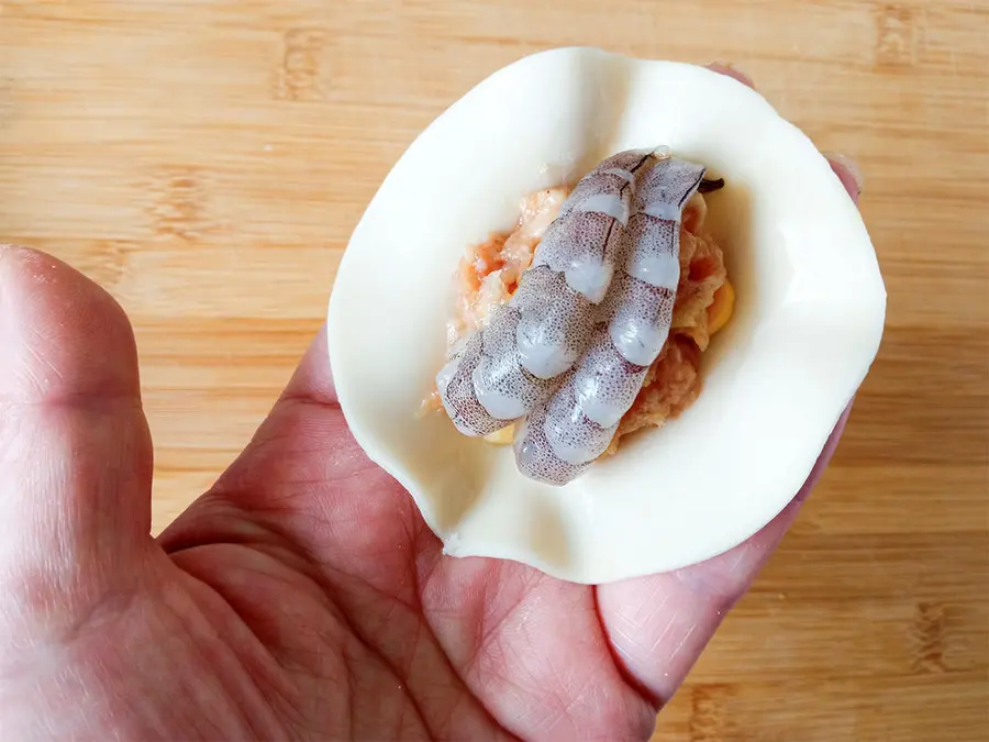 Shrimp open smile fried dumplings |Burnt and crispy! Tender and juicy step 0