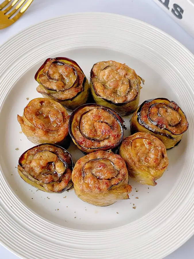 Oil-free air fryer eggplant meat rolls step 0