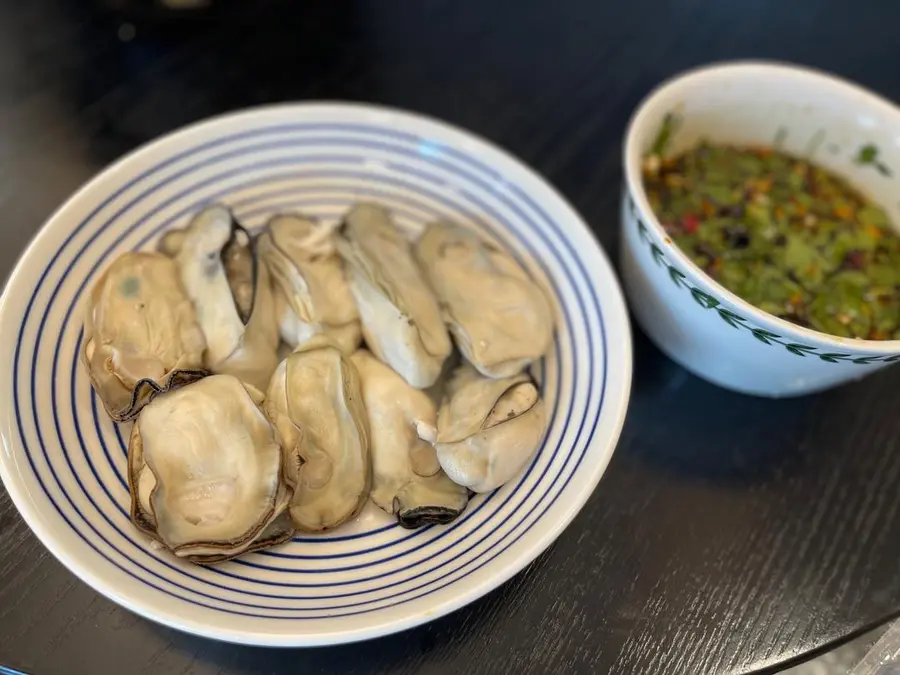 Seafood supper - blanched oysters step 0