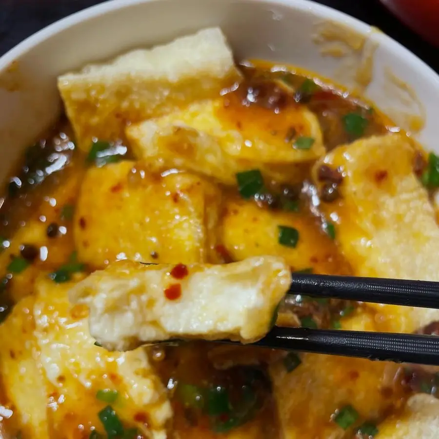 Junior high school students' supper - simple version of fried tofu (fried skewers) step 0