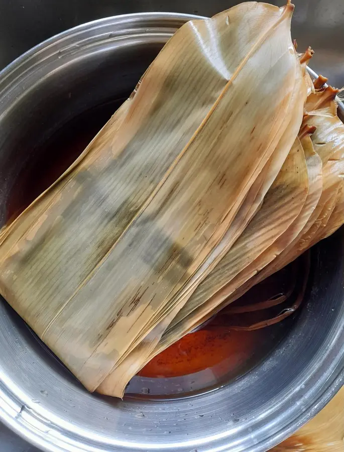 ã€Chestnut rice dumplings with salted meatã€‘ step 0