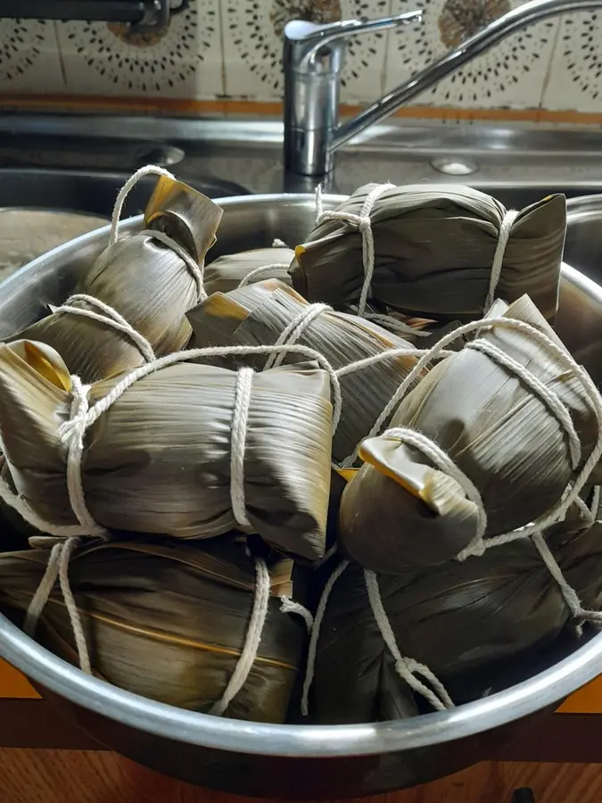 ã€Chestnut rice dumplings with salted meatã€‘ step 0