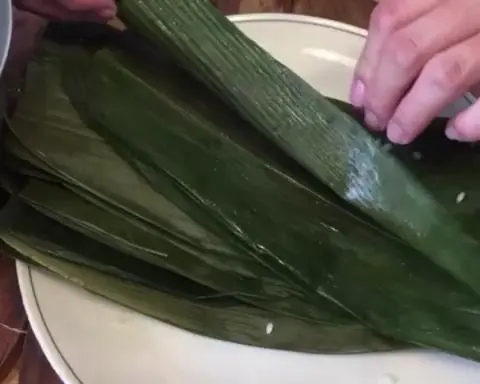 Dragon Boat Festival recipe - wrapping zongzi step 0