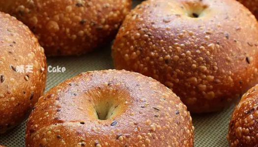 A variety of seed grains bagels 