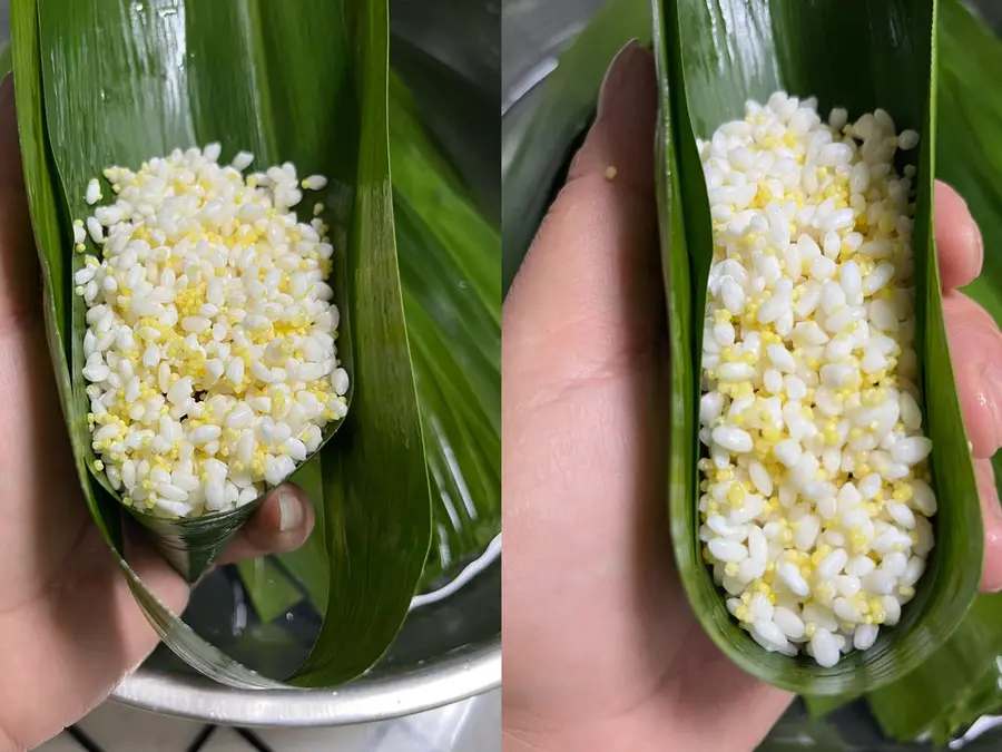 Zongzi/four-corner mini zongzi step 0