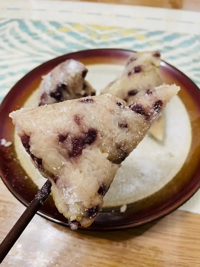 Glutinous beans and red bean dumplings dipped in white sugar! step 0