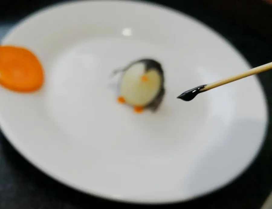 Creative meal for children: cartoon penguin quail eggs step 0