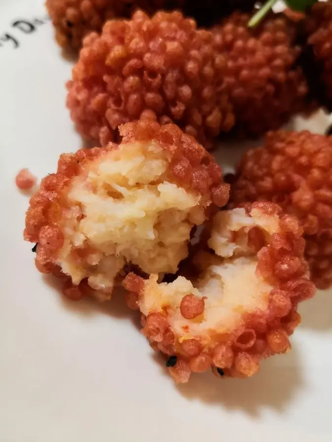 The Lychee Shrimp Balls Air Fryer version doesn't have a drop of oil step 0