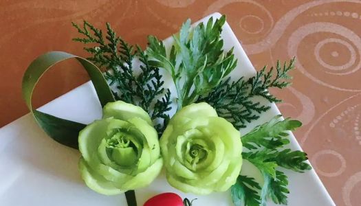 Creative Plating of Shanghai Green Roses