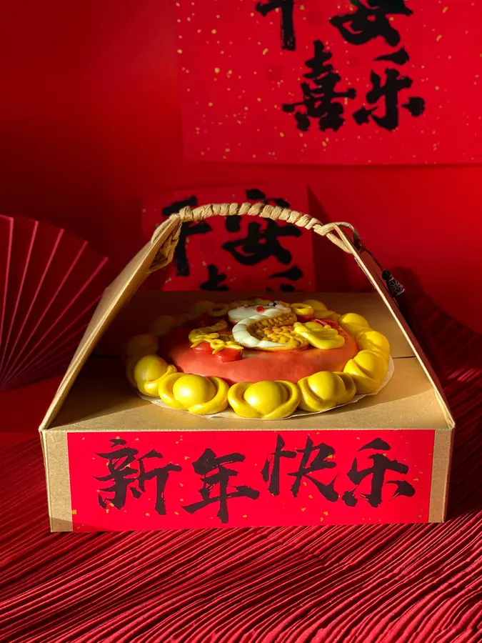 2025 New Year's steamed buns|Golden snake is wealthy, and good luck is the head step 0