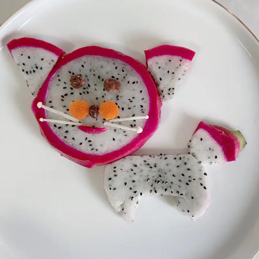 Fruit platter creative children's plating strawberry , apple and swan step 0