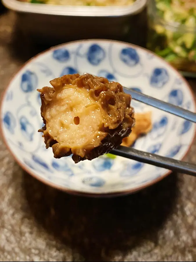 ã€Creative dishã€‘ Stuffed morel mushrooms with shrimp slippery step 0