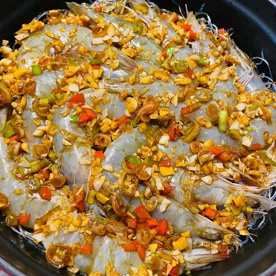 Staub Cast Iron Pot|10 Minutes Quick Dish|Garlic Vermicelli Shrimp Pot|100% Success step 0